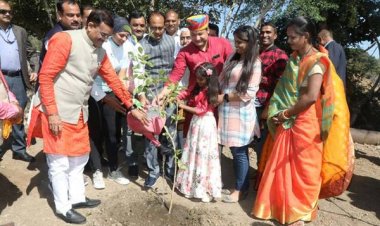 मुख्यमंत्री ने बरगद, जामुन और इमली के पौधे लगाए