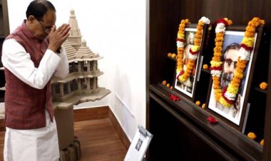 मुख्यमंत्री ने छत्रपति शिवाजी महाराज और गुरु गोलवलकर के योगदान का किया स्मरण