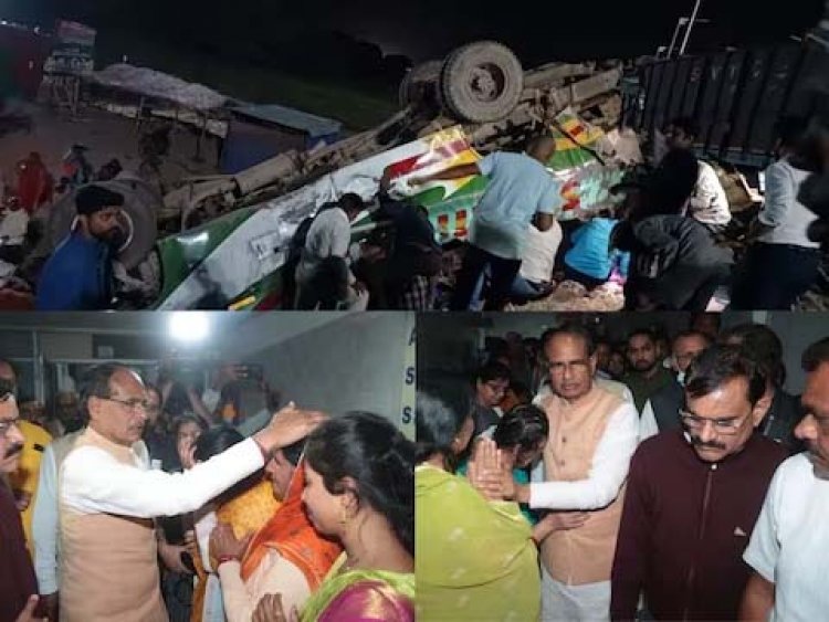 सीधी बस दुर्घटना: दुर्घटना स्थल और अस्पताल पहुँचे CM, दुर्घटना को ह्रदय विदारक बताया