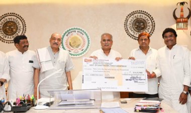 छत्तीसगढ़ राज्य वन विकास निगम ने लाभांश एवं लीज रेंट की 3.51 करोड़ रूपए की राशि का चेक मुख्यमंत्री को सौंपा 