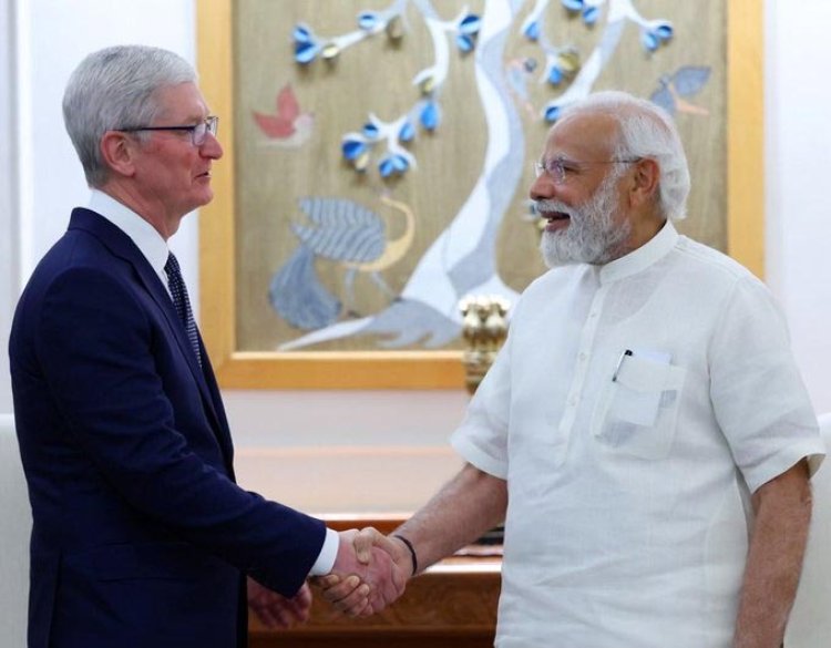 मोदी से मिले एपल के CEO Tim Cook, गर्मजोशी से स्वागत के लिए दिया धन्यवाद