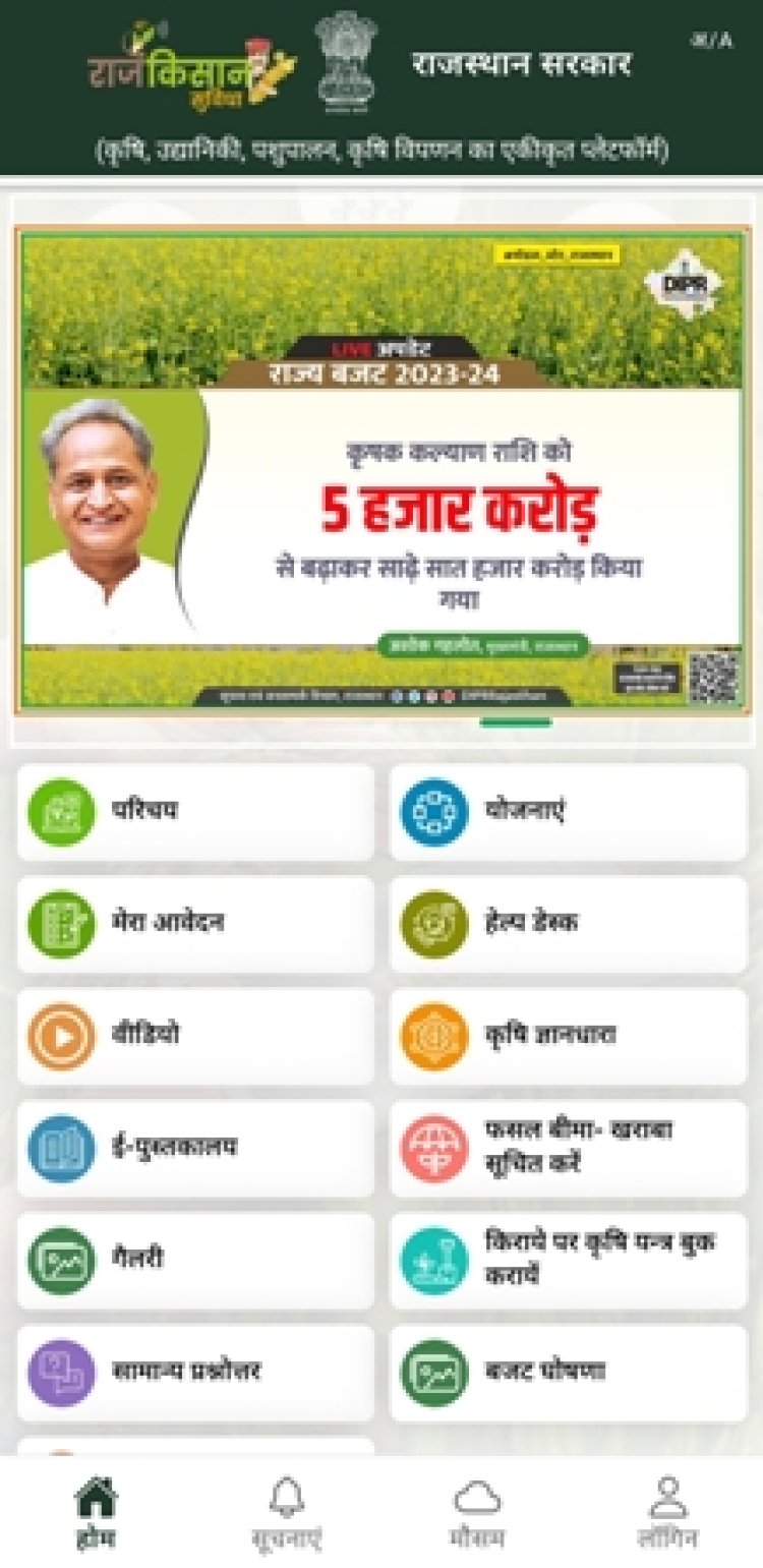 'राज किसान सुविधा ऐप’ - कृषकों को अब एक क्लिक पर मिल रही सम्पूर्ण जानकारी