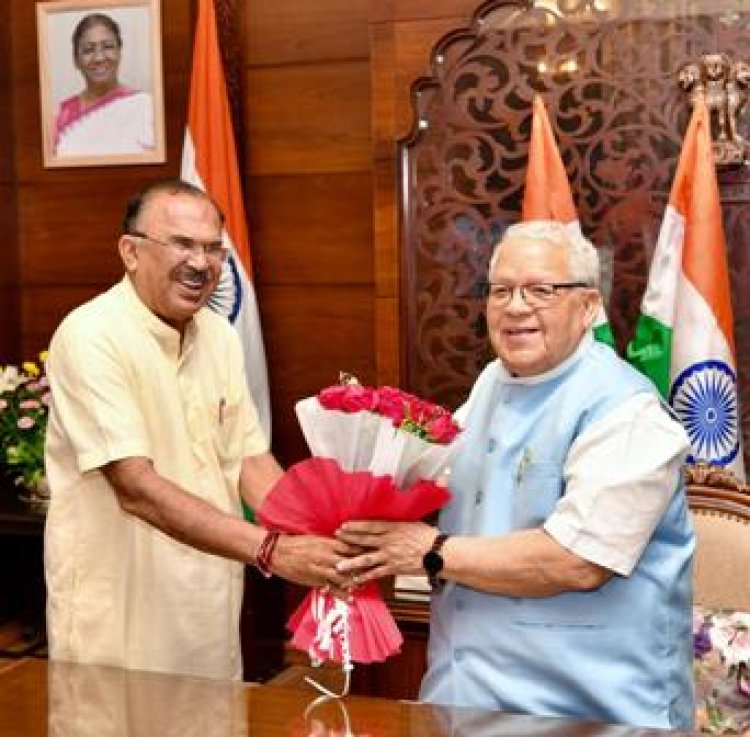 राज्यपाल  मिश्र से विधानसभा अध्यक्ष  देवनानी की शिष्टाचार भेंट