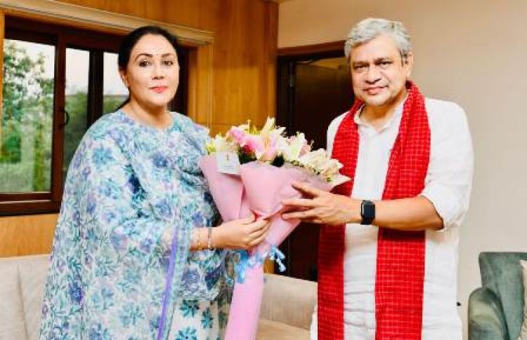 उप मुख्यमंत्री दीया कुमारी का दिल्ली दौरा केंद्रीय रेल मंत्री अश्विनी वैष्णव से की मुलाकात