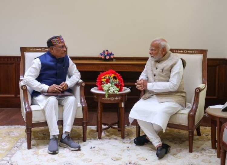 छत्तीसगढ़ के मुख्यमंत्री विष्णुदेव साय ने प्रधानमंत्री नरेंद्र मोदी से की मुलाकात