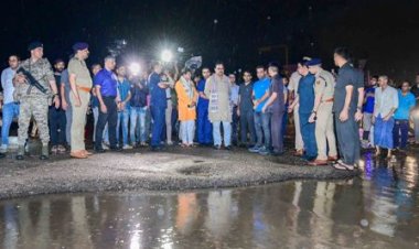 मुख्यमंत्री भजनलाल शर्मा ने भारी बारिश में किया जयपुर शहर का सघन दौरा