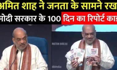 अमित शाह ने पेश किया रिपोर्ट कार्ड, बताया 100 दिन में मोदी सरकार ने क्या-क्या किया