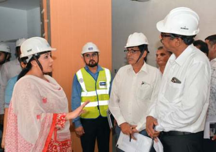 उपमुख्यमंत्री दिया कुमारी ने दिल्ली में निर्माणाधीन राजस्थान हाउस का किया निरीक्षण