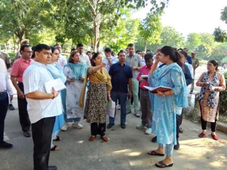 नगर निगम ग्रेटर आयुक्त आयुक्त रुक्मणी रियार ने 'राइजिंग राजस्थान ग्लोबल इन्वेस्टमेंट समिट' की तैयारियों का किया निरीक्षण