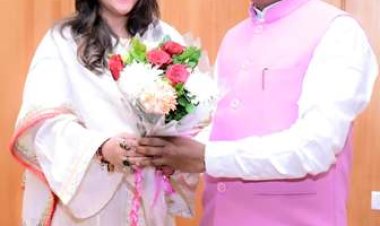 Indian Film & Television producer Ekta Kapoor calls on Chief Minister Shri Mohan Charan Majhi at OLA