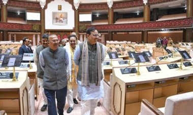मुख्यमंत्री भजनलाल शर्मा ने विधानसभा के नए परिवेश का किया अवलोकन