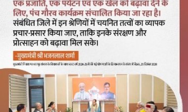 पंच गौरव संवर्धन एवं विकास के संबंध में बैठक 3 फरवरी को