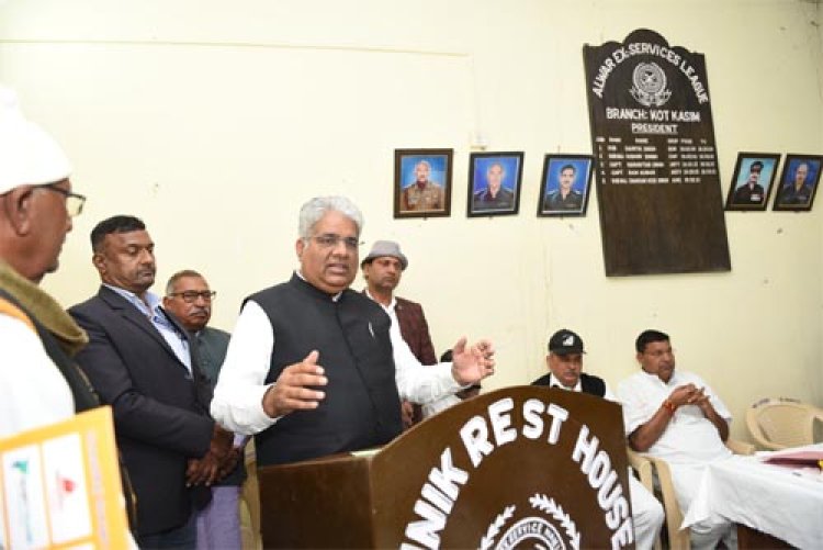 केंद्रीय वन एवं पर्यावरण मंत्री ने खैरथल-तिजारा में पूर्व सैनिक विश्राम लीग कार्यक्रम में लिया हिस्सा