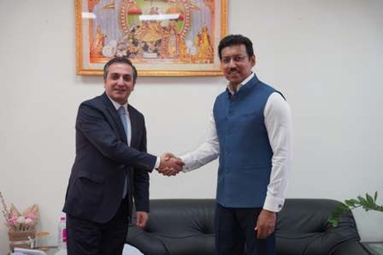 भारत में आर्मेनिया के राजदूत ने सूचना प्रौद्योगिकी मंत्री कर्नल राज्यवर्धन राठौड़ से की भेंट