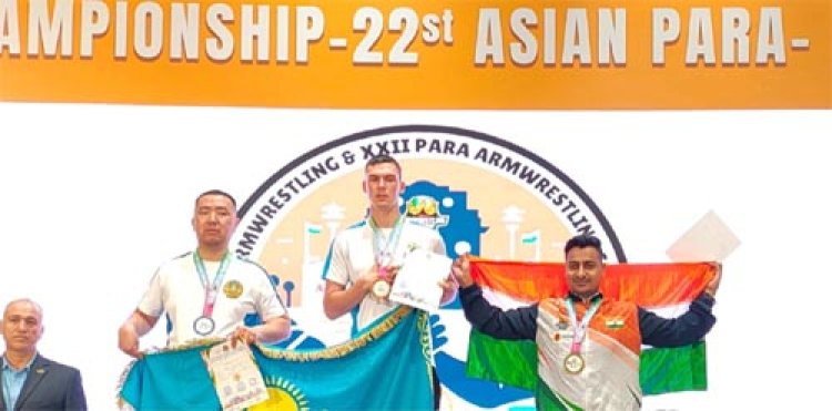 श्रीमंत झा ने एशियन पैरा-आर्म रेसलिंग में जीता रजत पदक