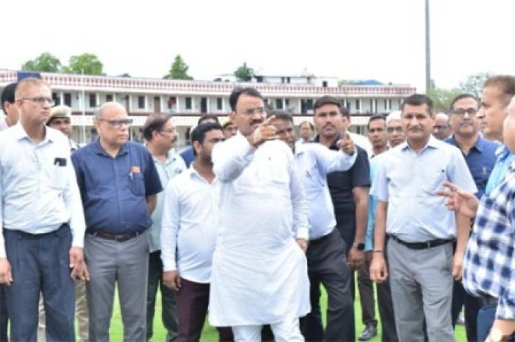 अंतर्राष्ट्रीय योग दिवस:  उपमुख्यमंत्री ने एसएमएस स्टेडियम में लिया राज्य स्तरीय कार्यक्रम की तैयारियों का जायजा