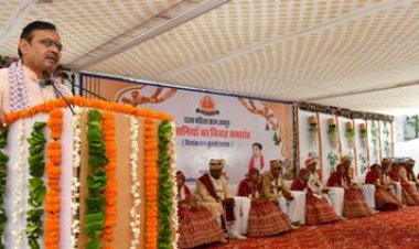राज्य महिला सदन में 11 आवासनियों का विवाह सम्मेलन सामूहिक विवाह सम्मेलन से मिल रही , समाज को सकारात्मक दिशा