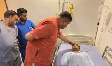 वन राज्य मंत्री संजय शर्मा ने घायल जवान की कुशलक्षेम जानी