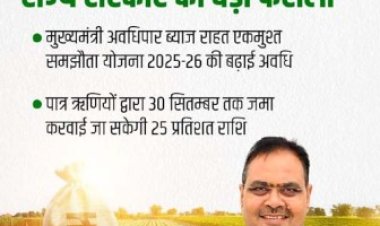 किसानों के हित में बड़ा फैसला: मुख्यमंत्री अवधिपार ब्याज राहत एकमुश्त समझौता योजना 2025-26 की बढ़ाई अवधि