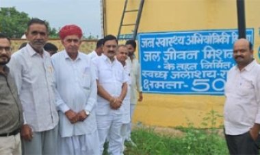 केन्द्रीय इस्पात एवं भारी उद्योग मंत्री ने सिरोही जिले में प्रगतिरथ विभिन्न विकास कार्यों का किया निरीक्षण