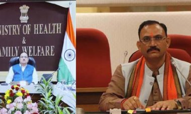 छत्तीसगढ़ के स्वास्थ्य मंत्री श्याम बिहारी जायसवाल वीडियो कॉन्फ्रेंसिंग के जरिए बैठक में हुए शामिल