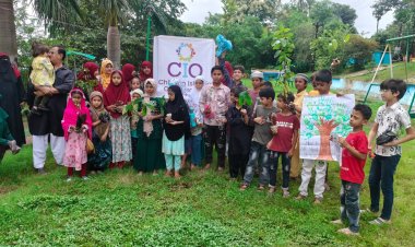 चिल्ड्रन इस्लामिक आर्गेनाइजेशन (CIO) द्वारा नेहरू पार्क में किया गया वृक्षारोपण