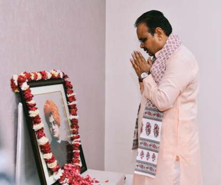 मुख्यमंत्री भजनलाल शर्मा ने स्वामी विवेकानंद जी को पुण्यतिथि पर किया नमन
