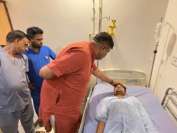 वन राज्य मंत्री संजय शर्मा ने घायल जवान की कुशलक्षेम जानी