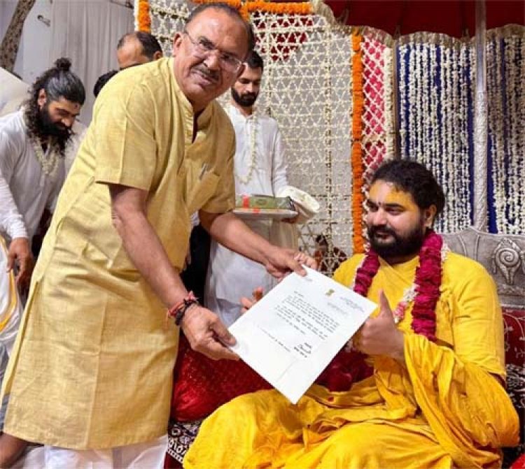  देवनानी निम्बार्क तीर्थ पहुँचे,  देवनानी ने पीठाधीश्वर  श्यामशरण देवाचार्य  जी का किया अभिनन्‍दन