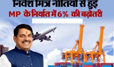 निवेश मित्र नीतियों से हुई मप्र के निर्यात में 6% की बढ़ोतरी