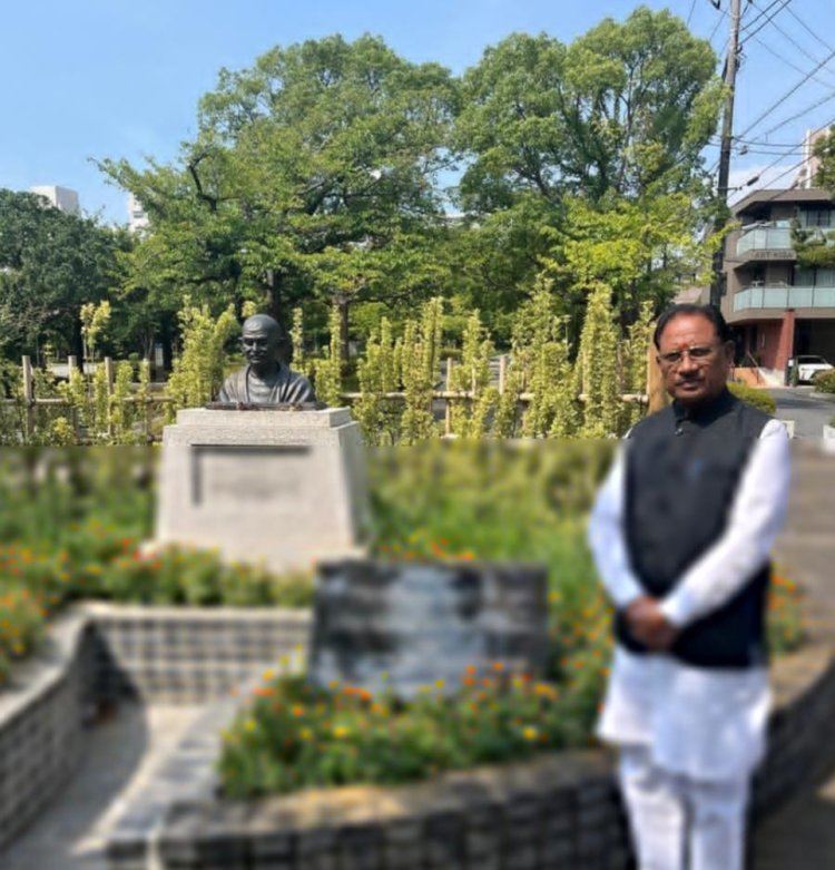 मुख्यमंत्री विष्णुदेव साय ने टोक्यो के ‘लिटिल इंडिया’ पहुँचकर महात्मा गांधी को किया नमन