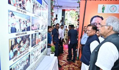 मुख्यमंत्री साय ने किया श्रम विभाग द्वारा आयोजित प्रदर्शनी का अवलोकन