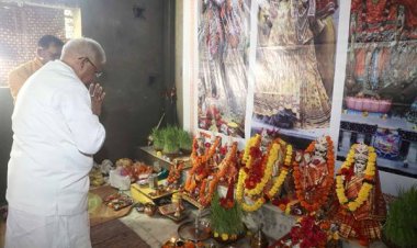 राज्यपाल मंगुभाई पटेल ने राजभवन में किया कन्या-पूजन