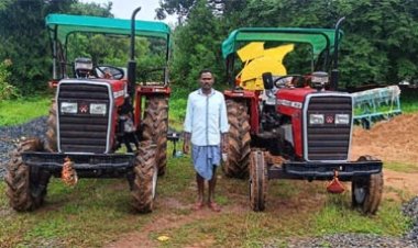 फार्म मशीनरी बैंक से हो रही खेती-किसानी में सहूलियत-वीरेन्द्र बघेल को बैंक ऋण की अदायगी के बाद आय में निरंतर हो रही है वृद्धि
