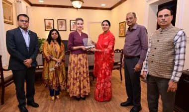 उप मुख्यमंत्री तथा महिला एवं बाल विकास मंत्री दिया कुमारी से संयुक्त राष्ट्र विश्व खाद्य कार्यक्रम (भारत) की कंट्री डायरेक्टर सुएलिसाबेट फाउर ने मुलाकात कर