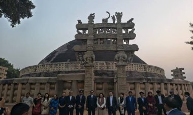 आसियान देशों के प्रतिनिधियों ने यूनेस्को विश्व धरोहर स्थल सांची का किया भ्रमण