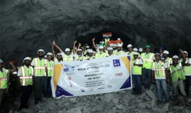 छत्तीसगढ़ के पहले राष्ट्रीय राजमार्ग सुरंग का ब्रेकथ्रू पूरा