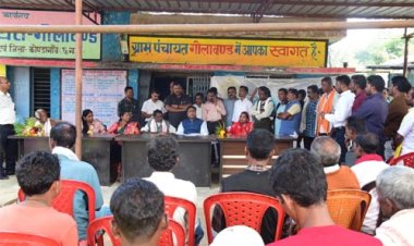 गोलावंड में धान खरीदी और एसआईआर कार्य का वन मंत्री केदार कश्यप ने लिया जायजा