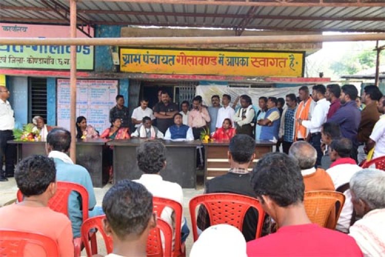 गोलावंड में धान खरीदी और एसआईआर कार्य का वन मंत्री केदार कश्यप ने लिया जायजा