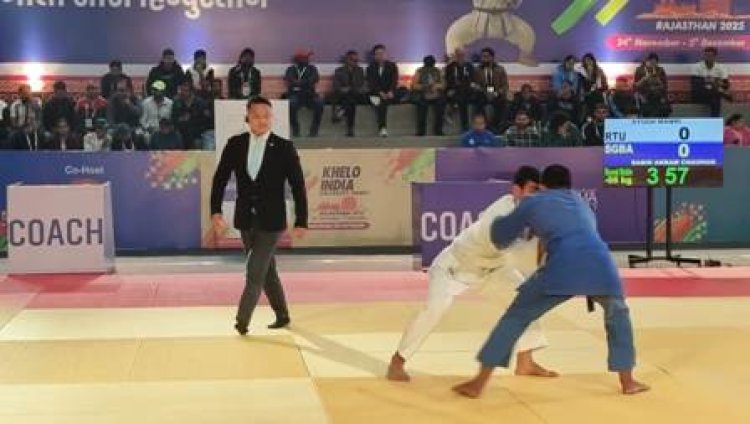 खेलो इंडिया यूनिवर्सिटी गेम्स: जुडो की प्रतिस्पर्धाओं में 51 विश्वविद्यालयों के 112 खिलाड़ी दिखा रहे दमखम
