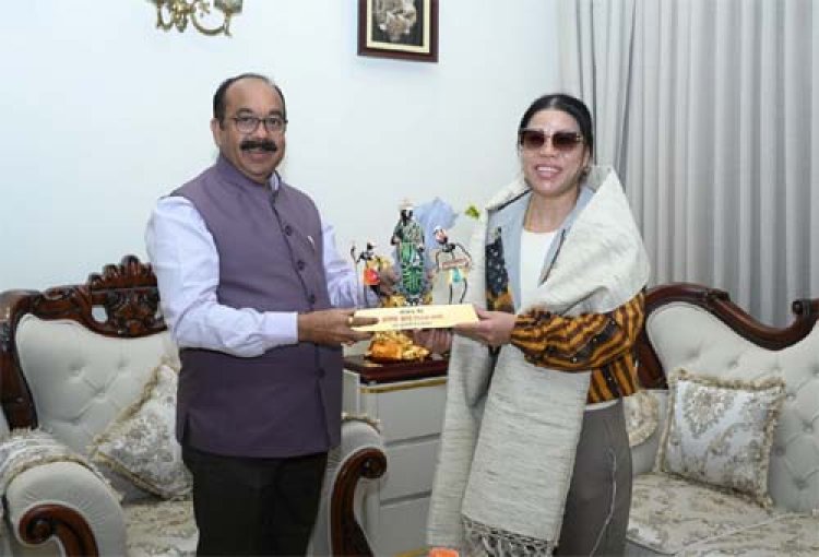 उप मुख्यमंत्री अरुण साव से मिलीं अंतरराष्ट्रीय मुक्केबाज मैरी कॉम