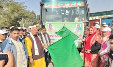 भरतपुर में कृषक भ्रमण दल को गृह राज्य मंत्री ने हरी झण्डी दिखाकर किया रवाना