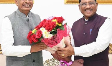 मुख्यमंत्री विष्णुदेव साय से केंद्रीय कृषि मंत्री शिवराज सिंह चौहान ने की सौजन्य मुलाकात