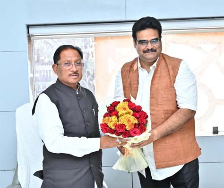 मुख्यमंत्री विष्णु देव साय से आंध्र प्रदेश सरकार के प्रतिनिधिमंडल ने की सौजन्य भेंट