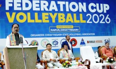 मुख्यमंत्री विष्णु देव साय ने 37वीं फेडरेशन कप व्हॉलीबॉल चैंपियनशिप का किया उद्घाटन