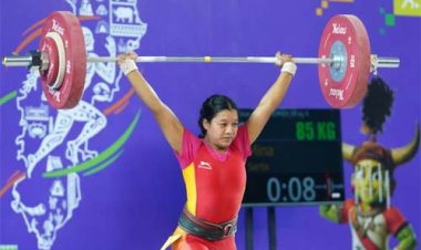खेलो इंडिया ट्राइबल गेम्स 2026 : 58 किग्रा महिला वेटलिफ्टिंग में अरुणाचल की अनाई वांग्सू ने जीता स्वर्ण