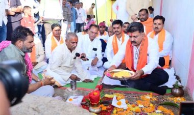 उप मुख्यमंत्री विजय शर्मा ने 8.10 करोड़ की सिंचाई परियोजना नहर लाइनिंग कार्य का किया शुभारंभ