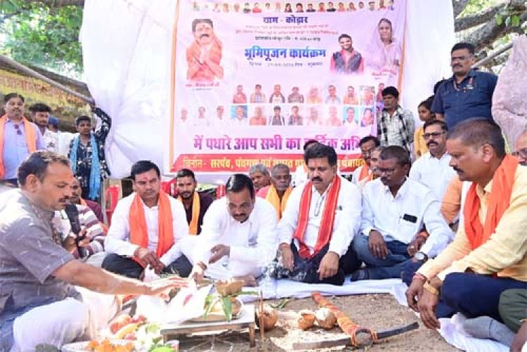 उपमुख्यमंत्री ने 4.08 करोड़ रूपए की लागत के सकरी नदी तटबंध निर्माण का किया भूमिपूजन