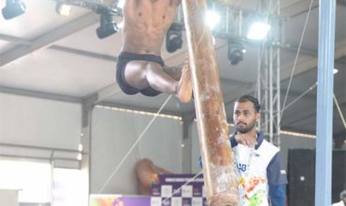 गांधी स्टेडियम अंबिकापुर में मल्लखंभ का भव्य शुभारंभ, खेलो इंडिया ट्राइबल गेम्स 2026 में पारंपरिक खेलों का दमदार प्रदर्शन