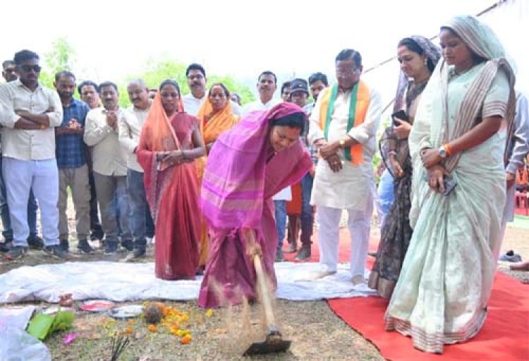 मंत्री श्रीमती लक्ष्मी राजवाड़े ने 13.22 करोड़ रूपये के विकास कार्यों का किया शुभारंभ